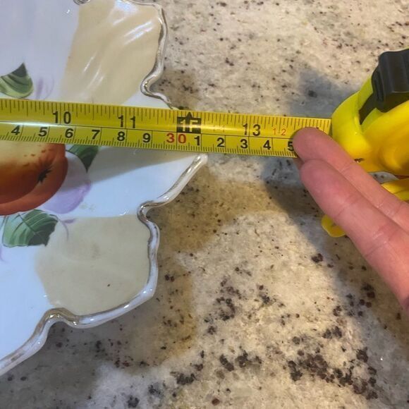 - vintage Germany‎ Fruit Themed 2 compartment ceramic Serving Tray - Picture 6 of 8